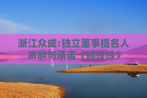 浙江众成:独立董事提名人声明与承诺（孙玲玲）