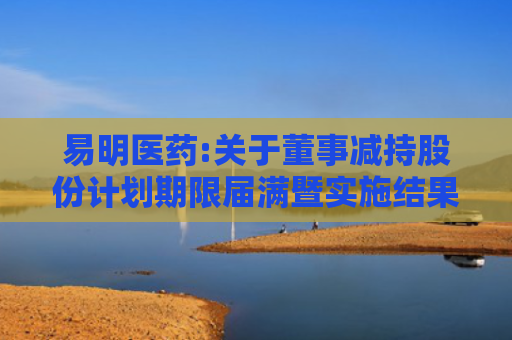 易明医药:关于董事减持股份计划期限届满暨实施结果的公告