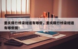 重庆限行桥梁隧道有哪些，重庆限行桥梁隧道有哪些图！