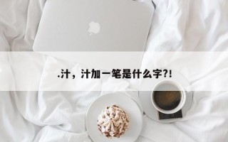 .汁，汁加一笔是什么字?！