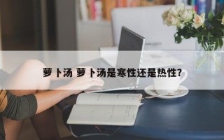 萝卜汤 萝卜汤是寒性还是热性？