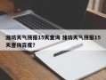 潍坊天气预报15天查询 潍坊天气预报15天查询百度？