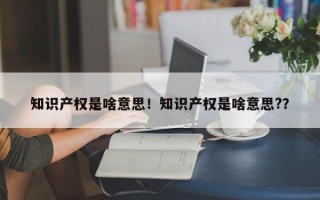 知识产权是啥意思！知识产权是啥意思?？