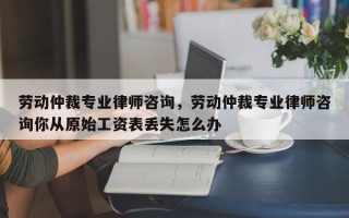 劳动仲裁专业律师咨询，劳动仲裁专业律师咨询你从原始工资表丢失怎么办