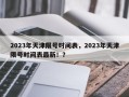 2023年天津限号时间表，2023年天津限号时间表最新！？