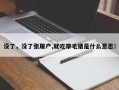 没了，没了张屠户,就吃带毛猪是什么意思！
