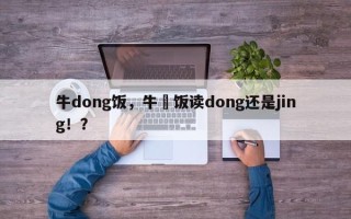 牛dong饭，牛丼饭读dong还是jing！？