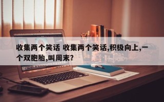 收集两个笑话 收集两个笑话,积极向上,一个双胞胎,叫周末？