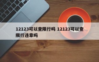 12123可以查限行吗 12123可以查限行违章吗