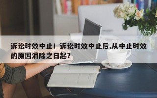 诉讼时效中止！诉讼时效中止后,从中止时效的原因消除之日起？