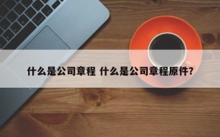 什么是公司章程 什么是公司章程原件？