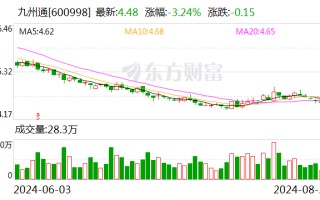 医药流通龙头九州通半年报出炉 营收、净利双降