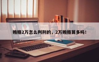 贿赂2万怎么判刑的，2万贿赂算多吗！