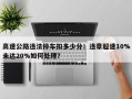 高速公路违法停车扣多少分！违章超速10%未达20%如何处理？