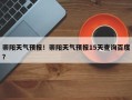 崇阳天气预报！崇阳天气预报15天查询百度？