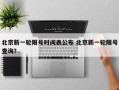北京新一轮限号时间表公布 北京新一轮限号查询？